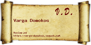 Varga Domokos névjegykártya